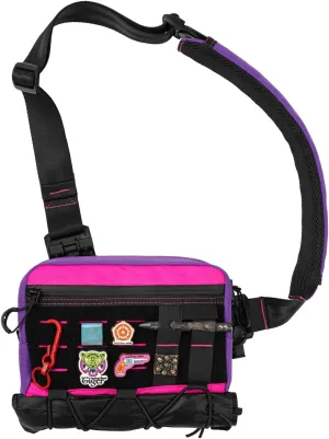 Cache L3S Purple Crossbody Shoulder Bag, Multipurpose Sling Bag, Chest Backpack Casual Shoulder for Daily Carry (Small)