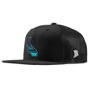 California Turquoise Flat Trucker