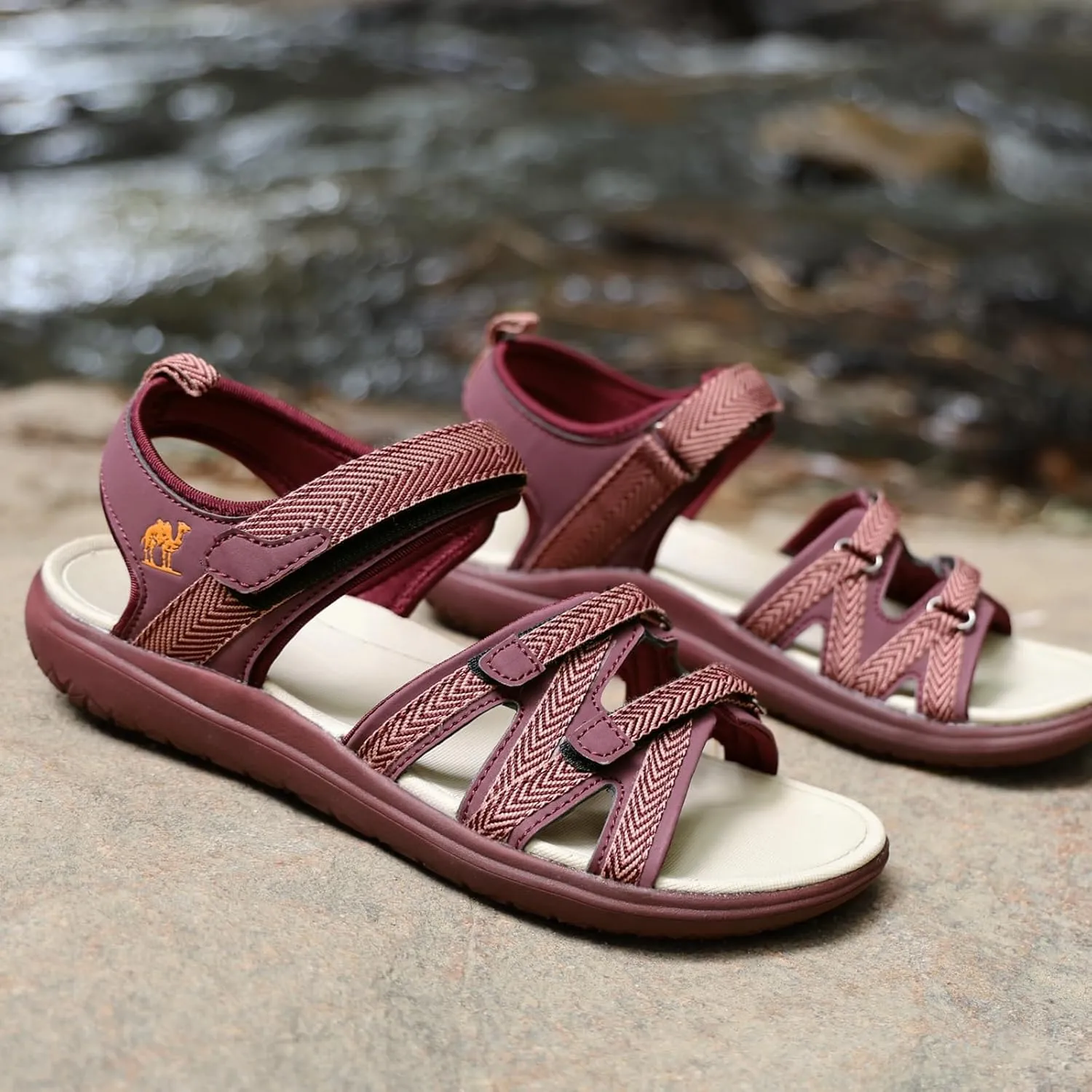 CAMEL CROWN Hiking Sandals for Women Strappy Water Sandals Comfortable Lightweight Walking Sandal for Outdoor Sport