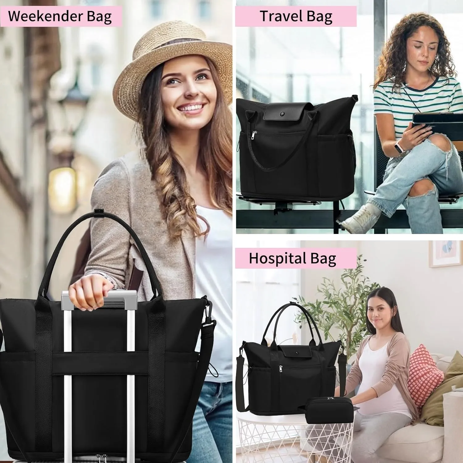 CAMTOP Women Ladies Travel Bag Canvas Weekend Overnight Carry On Luggage Bags