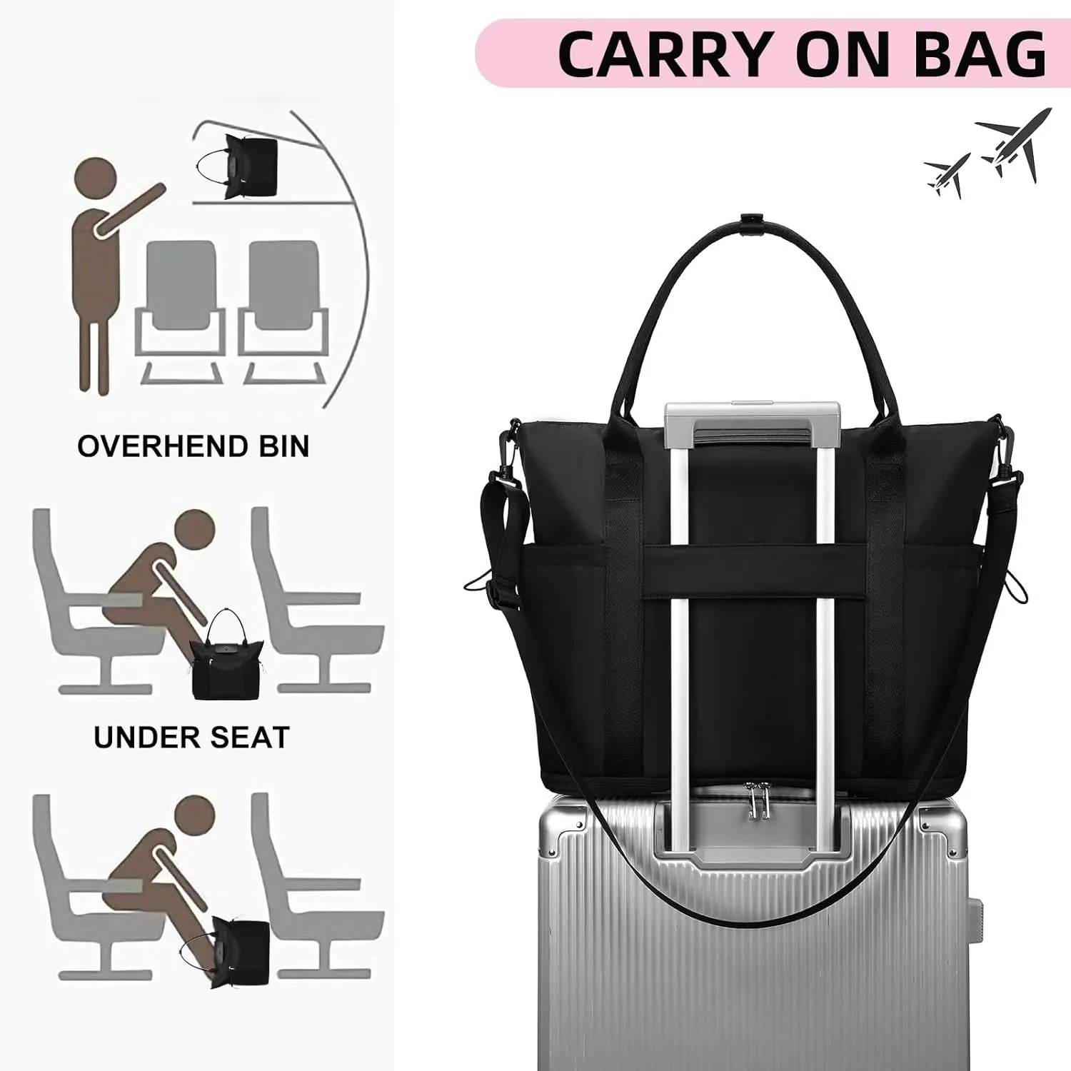 CAMTOP Women Ladies Travel Bag Canvas Weekend Overnight Carry On Luggage Bags