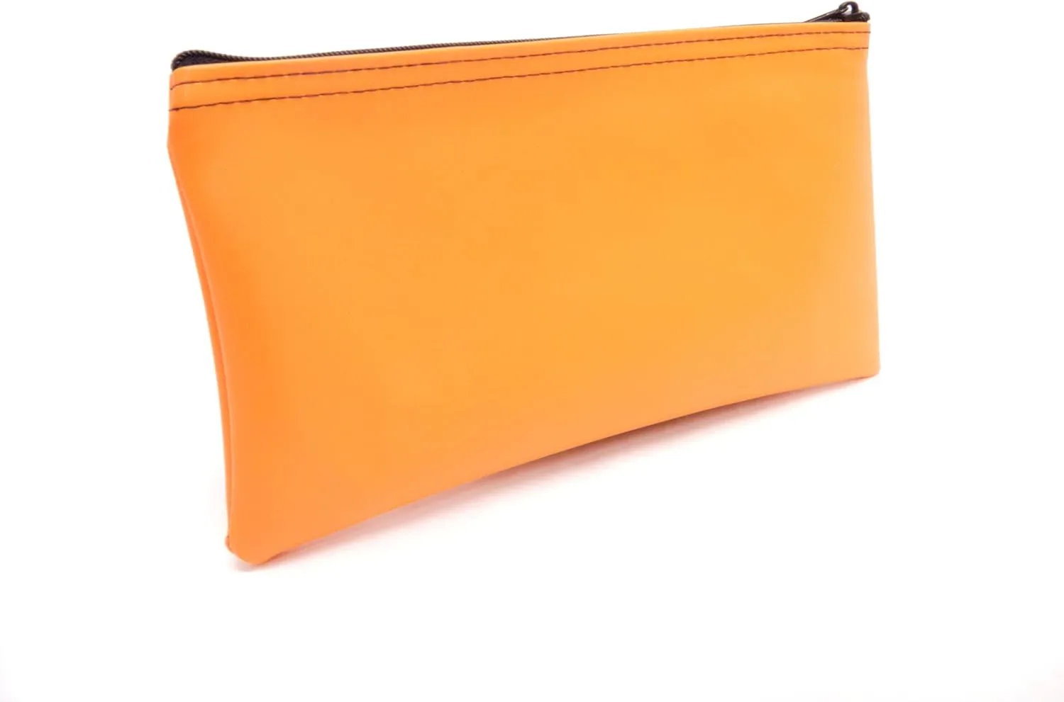 Carousel Checks Inc. Zipper Bank Deposit Bag, 5.5 by 10.5 Inches, Orange, Pack of 5