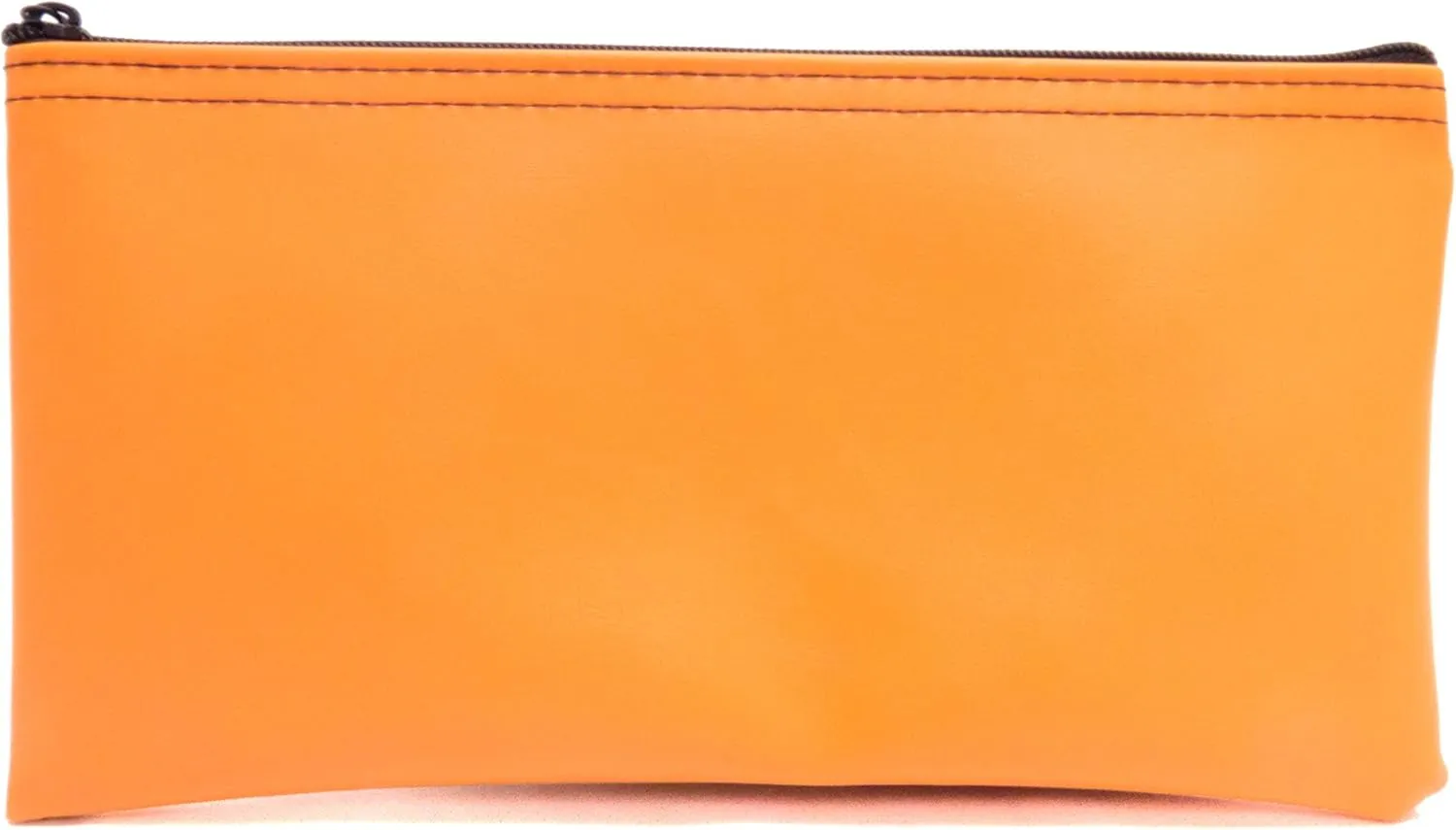 Carousel Checks Inc. Zipper Bank Deposit Bag, 5.5 by 10.5 Inches, Orange, Pack of 5