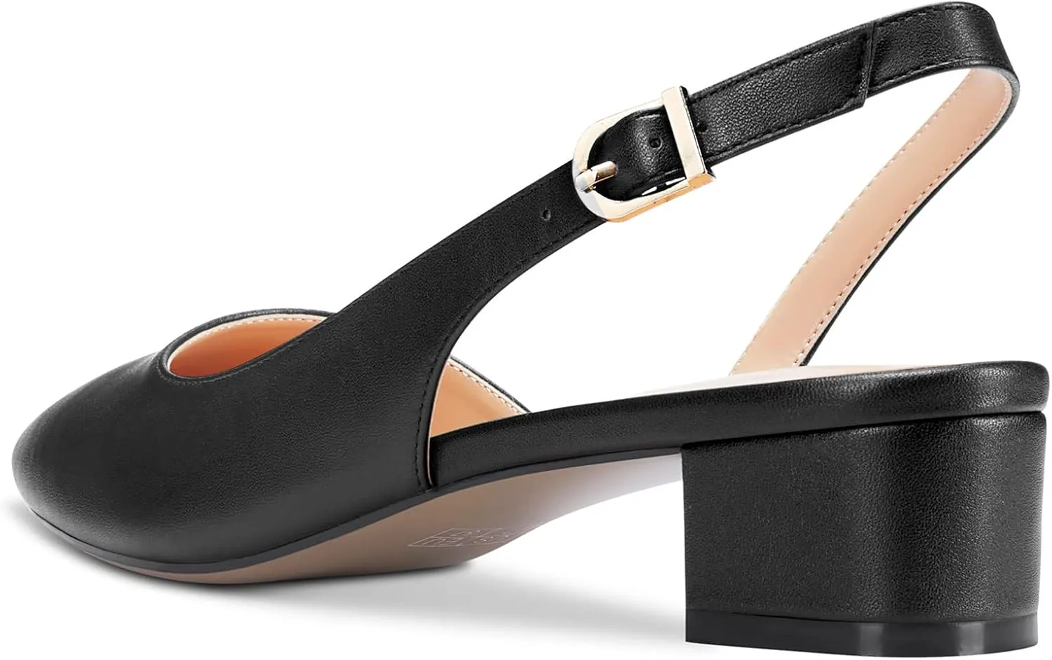 Castamere Women Chunky Block Low Kitten Heel Pointed Toe Slingback Pumps Classic Cute Party Office 1.4 Inches Heels
