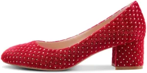 Castamere Womens Chunky Block Heels Round-Toe Slip-on Mid-Heel Basic Pumps 5CM Heels