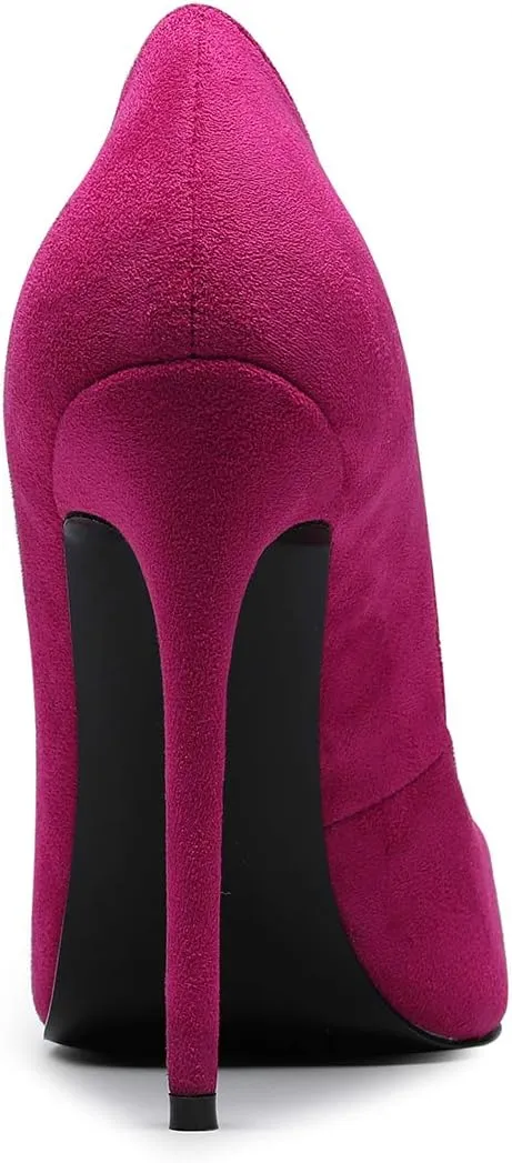 Castamere Womens High Heel Pumps Slip-on Pointy-Toe Elegant Stilettos Comfort Sexy Heel Shoes 4.7Inch Heels Black Lining