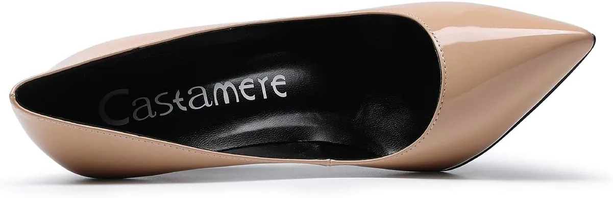 Castamere Womens High Heel Pumps Slip-on Pointy-Toe Elegant Stilettos Comfort Sexy Heel Shoes 4.7Inch Heels Black Lining
