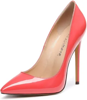Castamere Womens High Heel Pumps Slip-on Pointy-Toe Elegant Stilettos Comfort Sexy Heel Shoes 4.7Inch Heels Black Lining