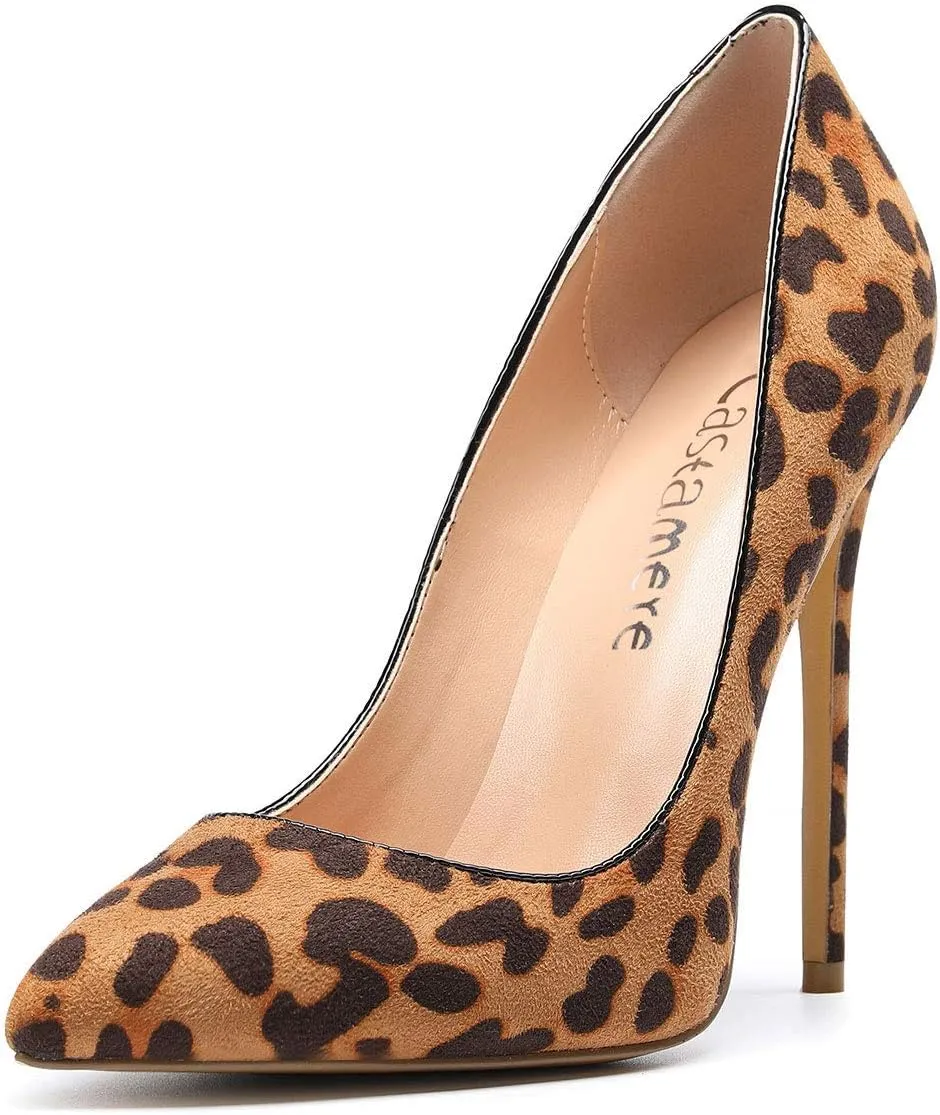 Castamere Womens High Heel Pumps Slip-on Pointy-Toe Elegant Stilettos Shoes 4.7Inch Heels Basic Pump