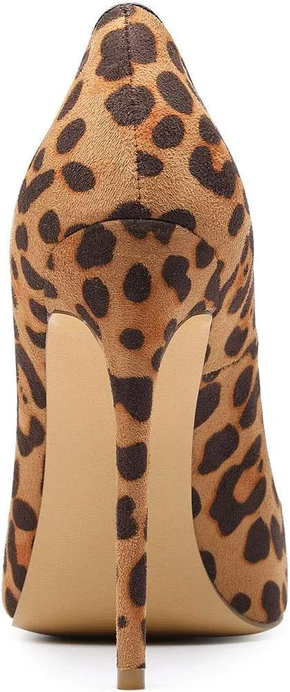 Castamere Womens High Heel Pumps Slip-on Pointy-Toe Elegant Stilettos Shoes 4.7Inch Heels Basic Pump