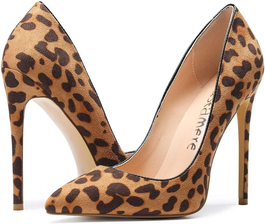 Castamere Womens High Heel Pumps Slip-on Pointy-Toe Elegant Stilettos Shoes 4.7Inch Heels Basic Pump