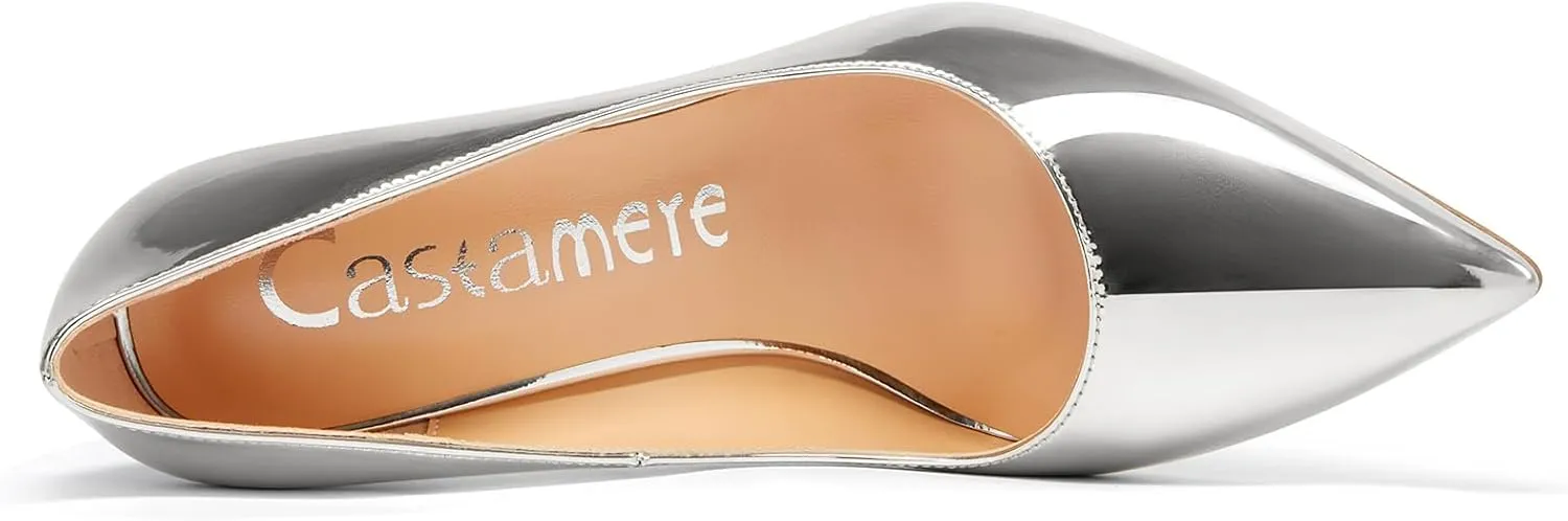 Castamere Womens High Heels Pointed-Toe Slip-on Stilettos Pumps 4Inch Heel Shoes