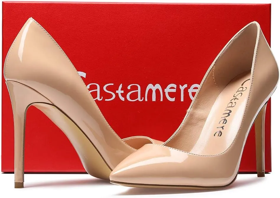 Castamere Womens High Heels Pointed-Toe Slip-on Stilettos Pumps 4Inch Heel Shoes