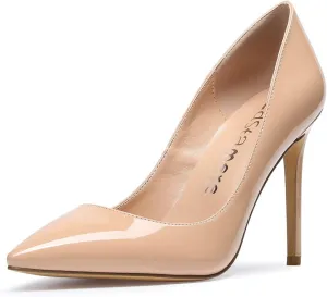 Castamere Womens High Heels Pointed-Toe Slip-on Stilettos Pumps 4Inch Heel Shoes
