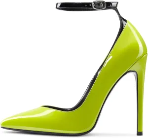 Castamere Womens Sexy Ankle Strap High Heels Pumps Elegant Pointy Toe Stilettos 12CM Heel Shoes