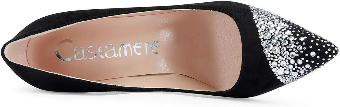 Castamere Womens Sky High Heels Basic Pumps Pointed-Toe Slip-On Stilettos 12CM Heel Shoes