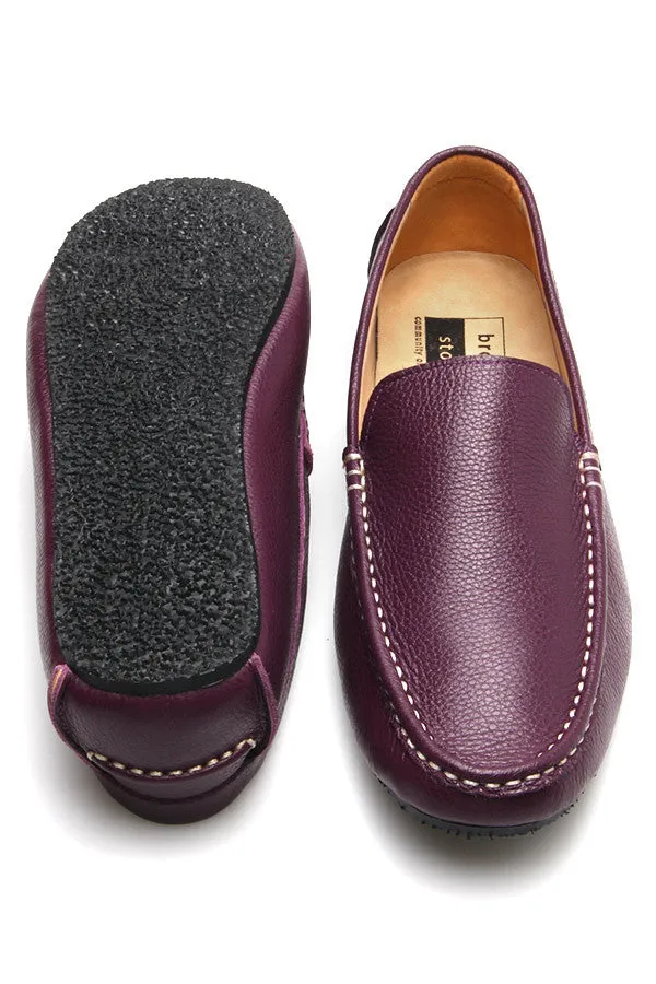 Casualist Leather Loafer Wrinkle Soft Purple Passion