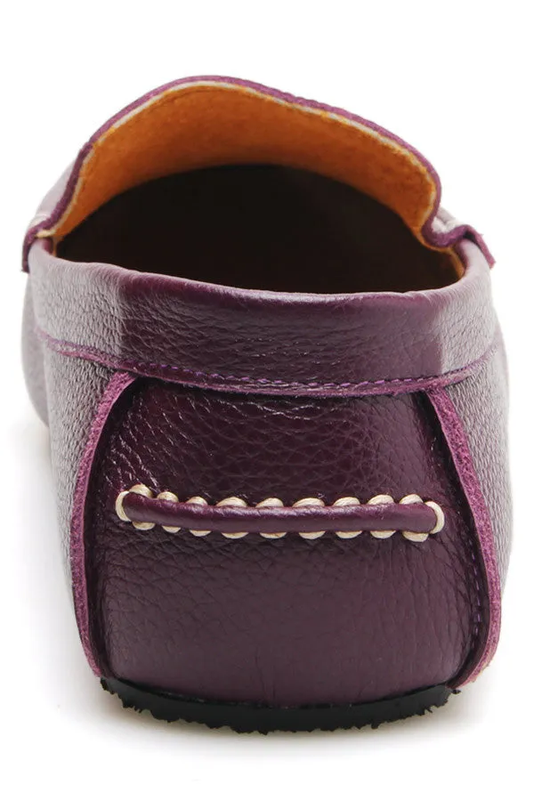Casualist Leather Loafer Wrinkle Soft Purple Passion