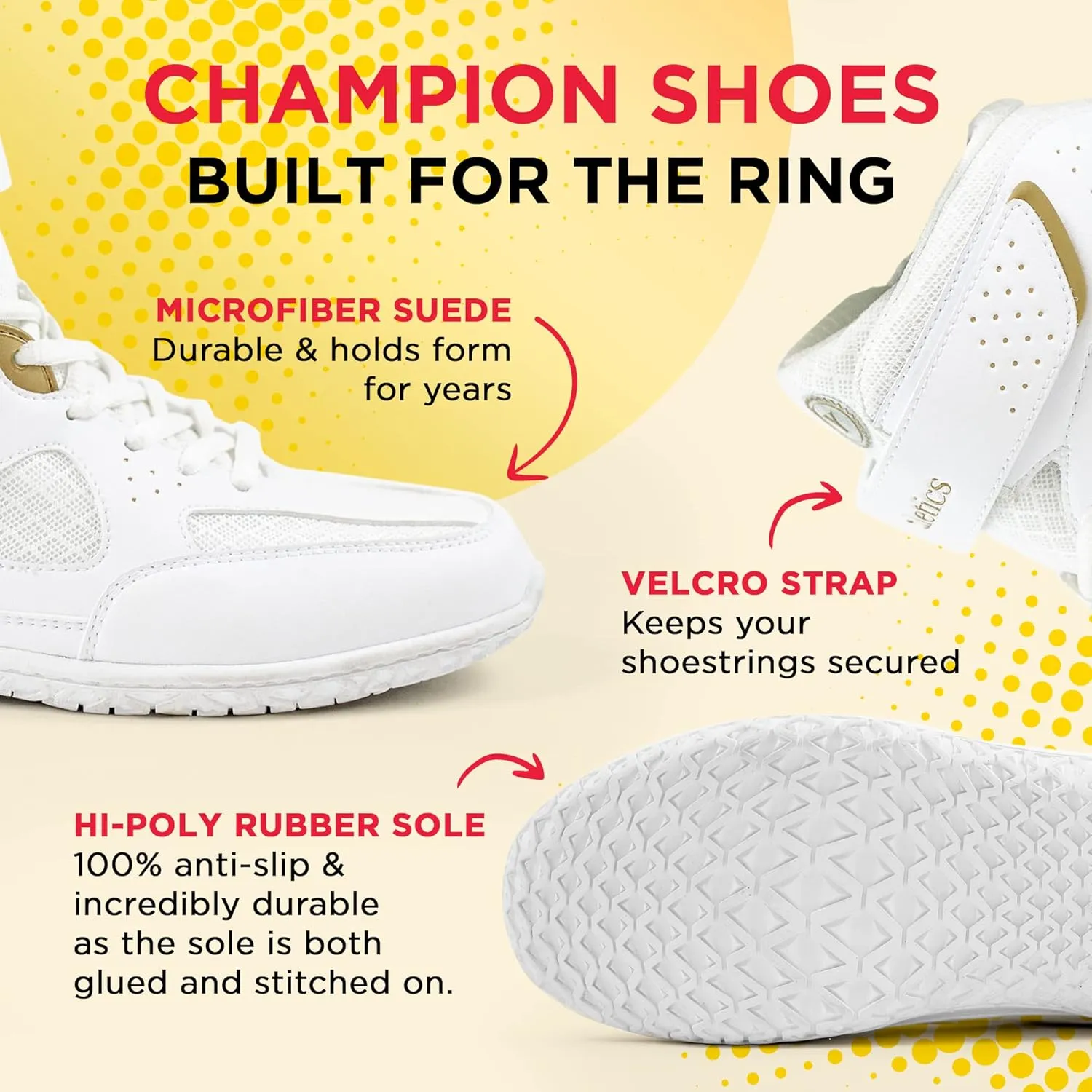 Champion1 Wrestling Shoes for Women and Girls - Lightweight, Durable Athletic Shoes for Boxing, Weightlifting, MMA, Kickboxing, Powerlifting and Gym Training