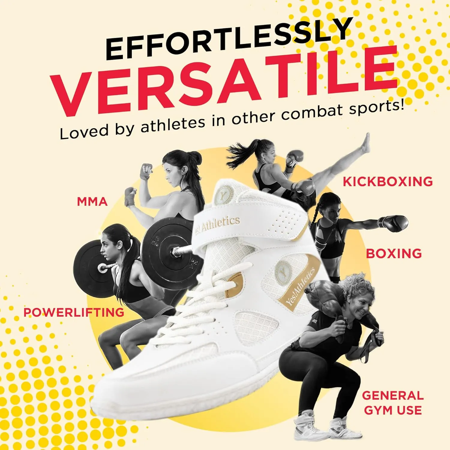 Champion1 Wrestling Shoes for Women and Girls - Lightweight, Durable Athletic Shoes for Boxing, Weightlifting, MMA, Kickboxing, Powerlifting and Gym Training