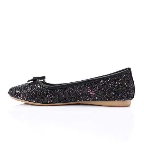 Charcoal Comfortable Glittery Ballerina