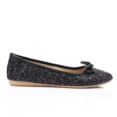 Charcoal Comfortable Glittery Ballerina