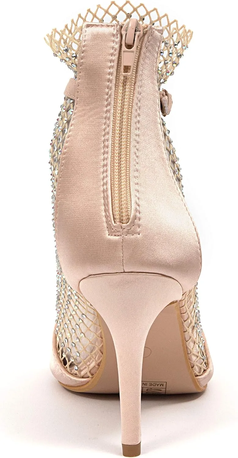Chic ARIANA Glitter Mesh Shootie