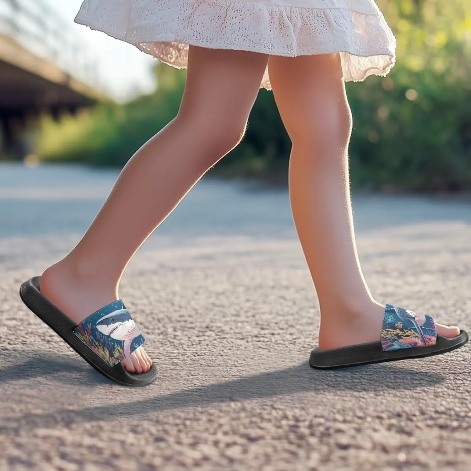 Children Slide Sandals Soft Anti-Skid Sandal Comfort Lightweight Slip On Summer Slippers for Beach Pool