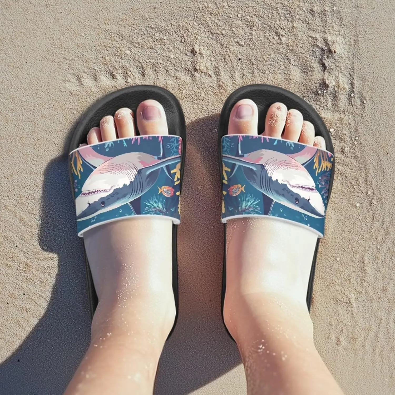 Children Slide Sandals Soft Anti-Skid Sandal Comfort Lightweight Slip On Summer Slippers for Beach Pool