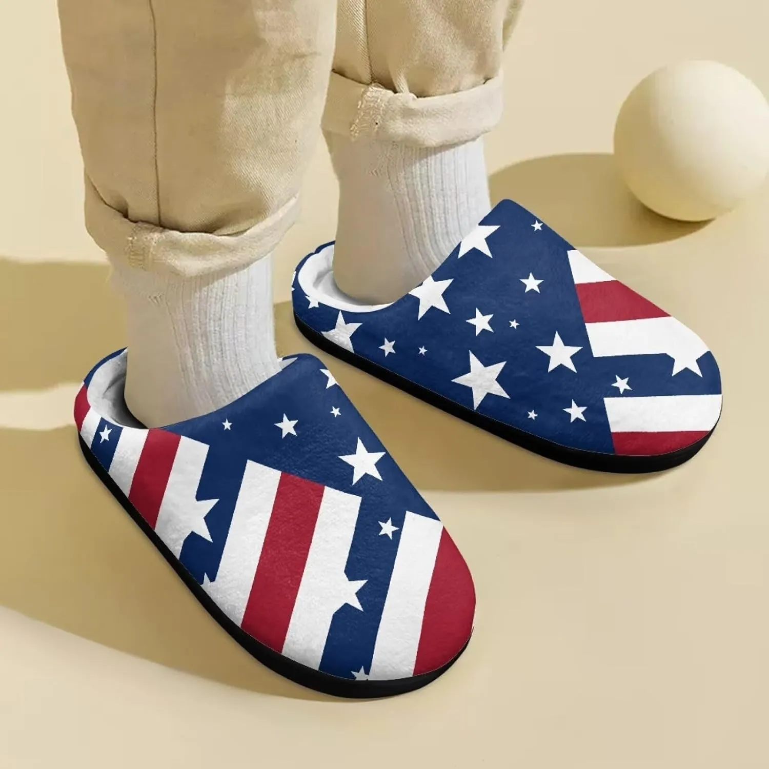 Children's Plush Slippers Fuzzy House Non-Slip Home Warm Slipper Indoor Soft Shoes with Slide-in for Winter Bedroom