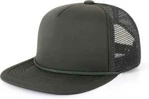 CHOK.LIDS Flat Bill Foam Top Hats for Men and Women Adjustable Snapback Trucker Hat Trendy Color Flat Brim Mesh Baseball Cap
