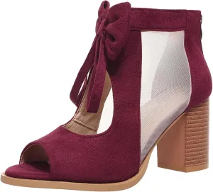 Chunky Heels for Women 2025 Summer Mash Open Toe Platform High Heel Shoes Strappy Lace Up Hollow Out Chunky High Heels Party Pump Shoes Dressy Wedding Sandals Comfortable Fashion Trendy Sandal 2025