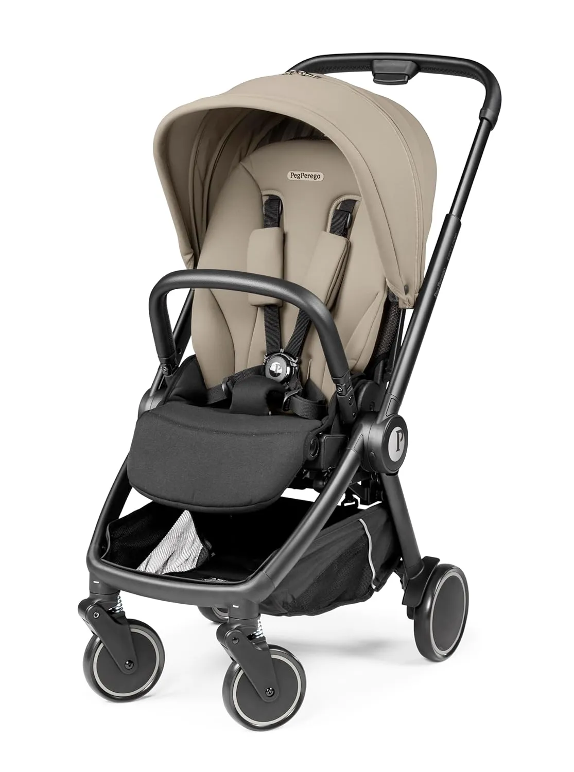 City Loop Full-Size Reversible Stroller seat-Holds up to 50 lbs-Vanilla Blend (Black & Cream)