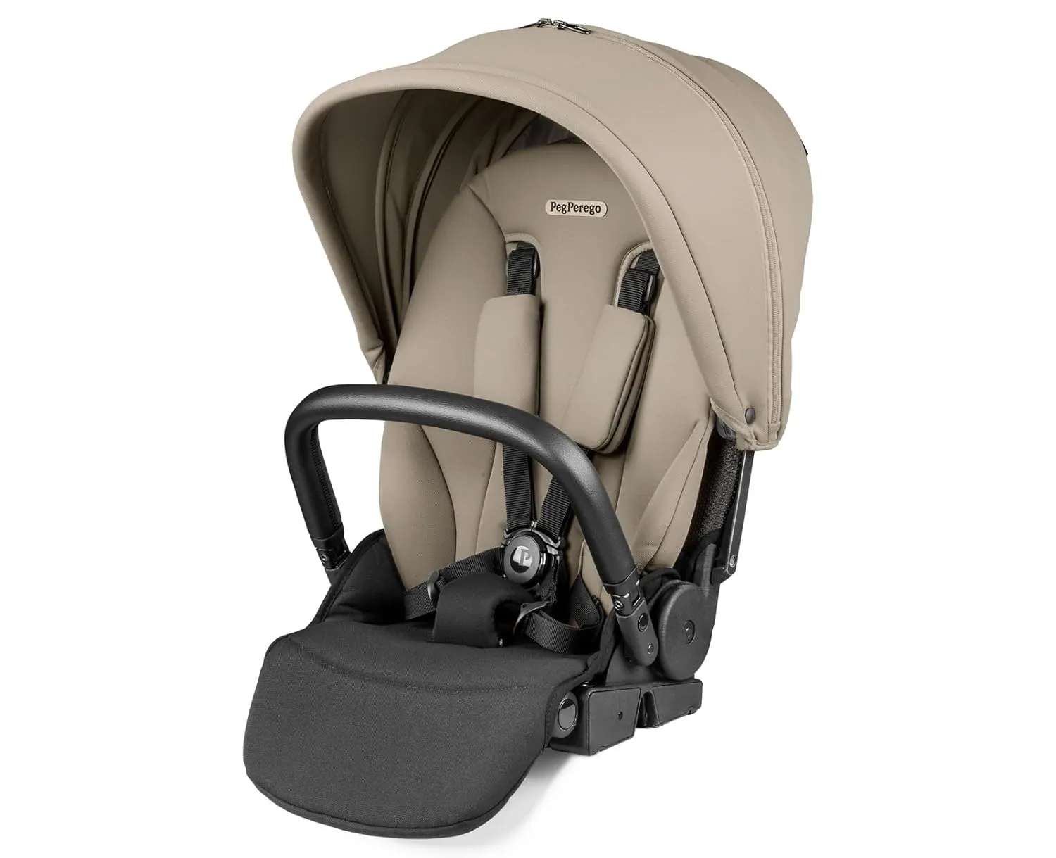 City Loop Full-Size Reversible Stroller seat-Holds up to 50 lbs-Vanilla Blend (Black & Cream)