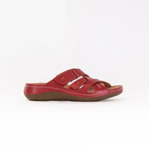 Clarks Cecily Slide (Women's) - Red Leather