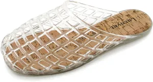 Clear Jelly Mesh Slides for Women Jelly Flats Sandals Summer Slippers