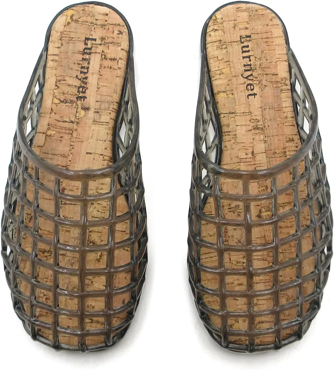 Clear Jelly Mesh Slides for Women Jelly Flats Sandals Summer Slippers