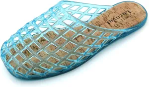 Clear Jelly Mesh Slides for Women Jelly Flats Sandals Summer Slippers
