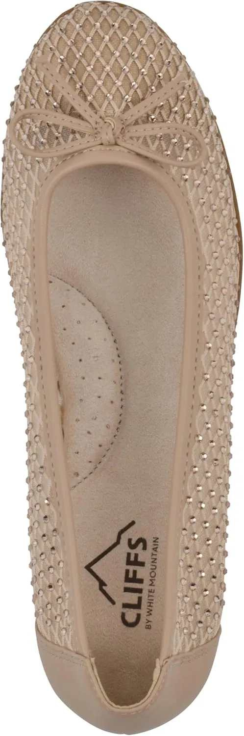 CLIFFS BY WHITE MOUNTAIN Women's Carlicia Cushioned Mesh Ballet Flat
