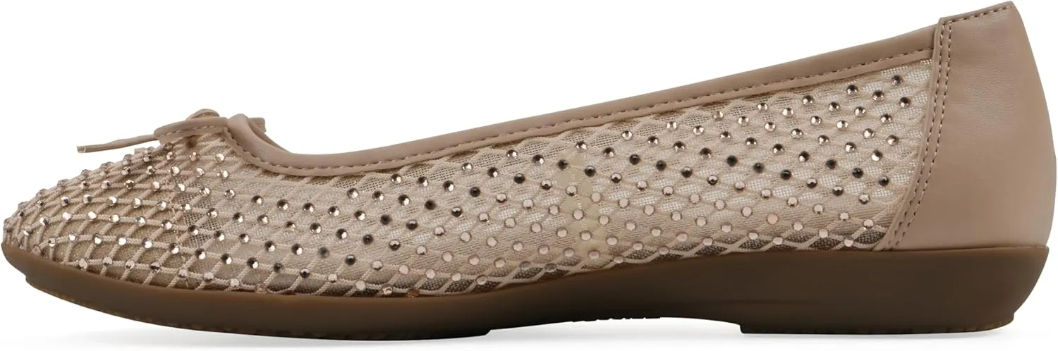 CLIFFS BY WHITE MOUNTAIN Women's Carlicia Cushioned Mesh Ballet Flat