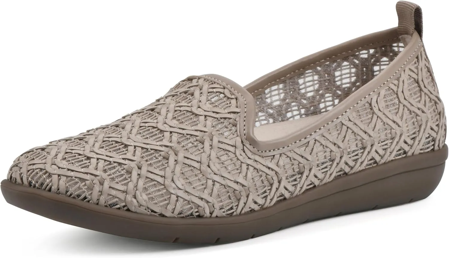 CLIFFS BY WHITE MOUNTAIN Women's Twisty Woven Moccasin Style Loafer Flat