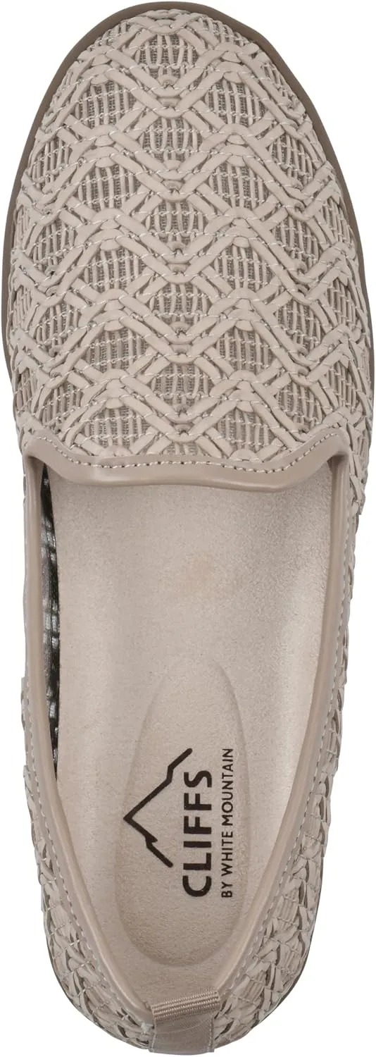 CLIFFS BY WHITE MOUNTAIN Women's Twisty Woven Moccasin Style Loafer Flat