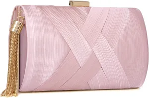 Clutch Purses for Women Formal Evening Clutch Purse Shoulder Cross Body Bags for Wedding Party Handbag with Tassel