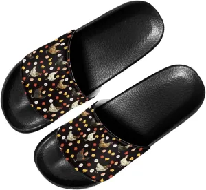 Coloranimal Retro Sunflower Women's Slide Sandals with Slip on Breathable Lightweight House Slippers Size US5-US13