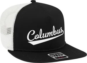 Columbus Script Baseball Font Snapback Trucker Hat