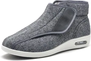 Comfortable Casual Shoes, Extra Wide Fit Diabetic Shoes Walking Shoes Middle-Aged and Elderly Warm Middle and High Top