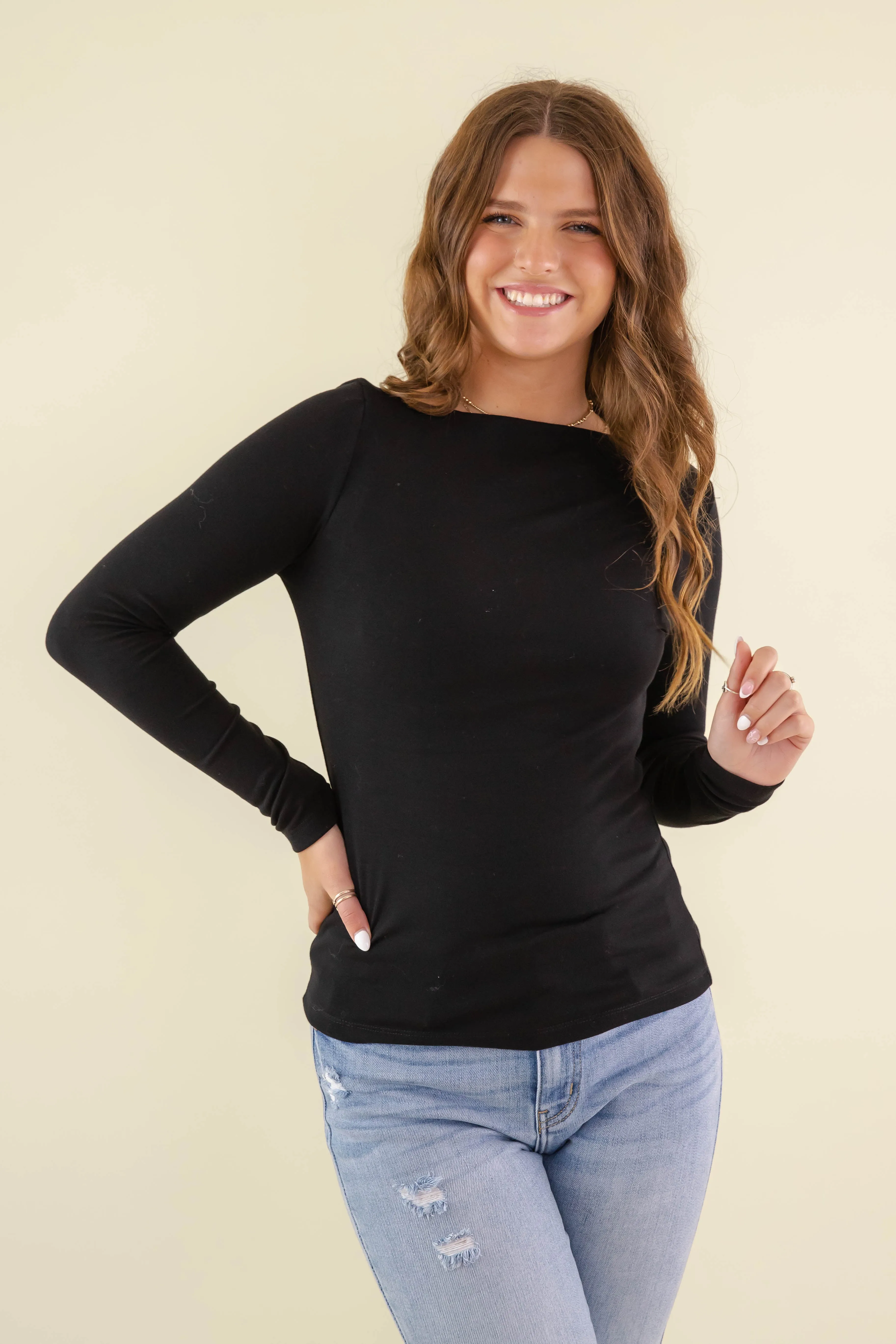 Comfortable Charm Top-Black