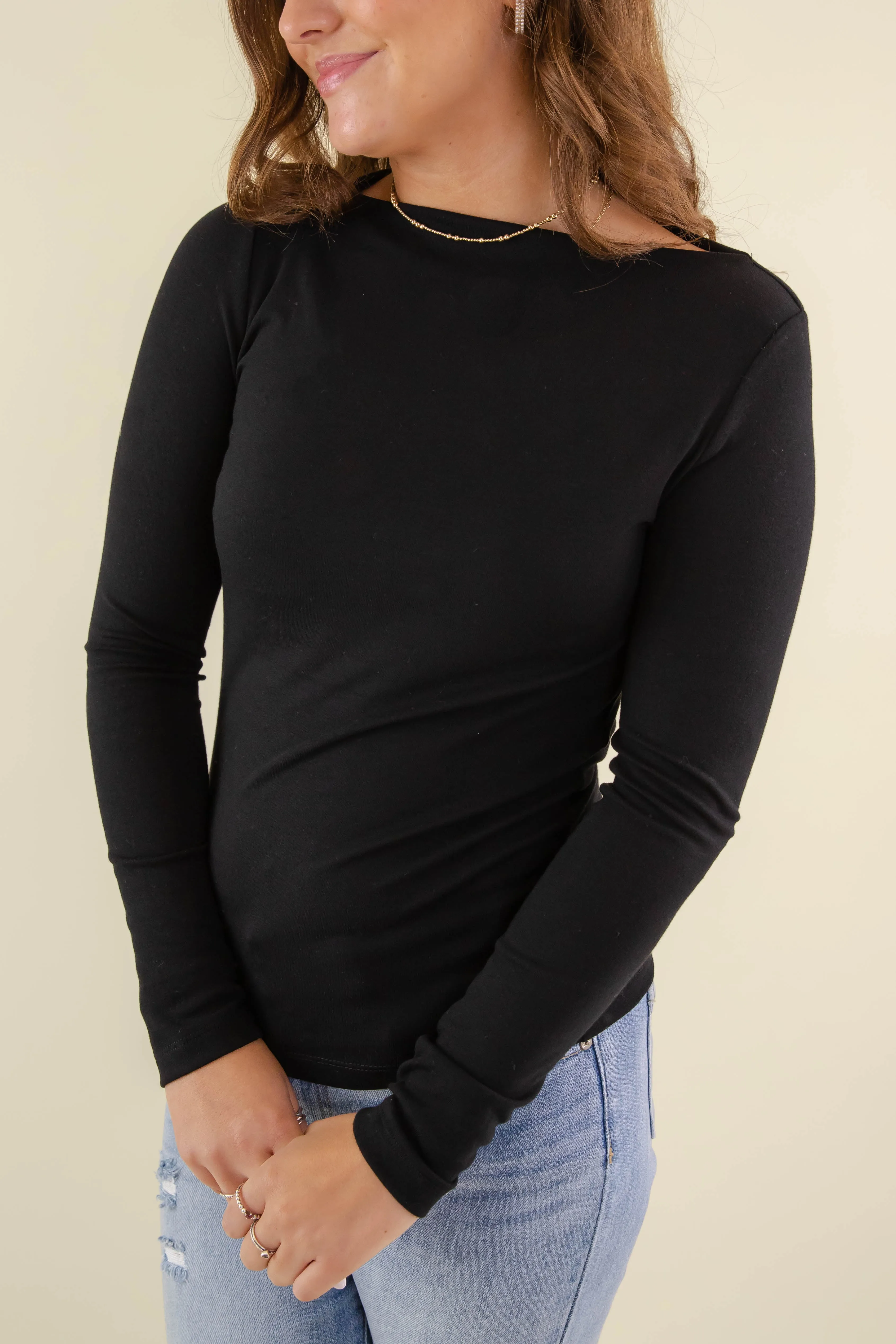Comfortable Charm Top-Black
