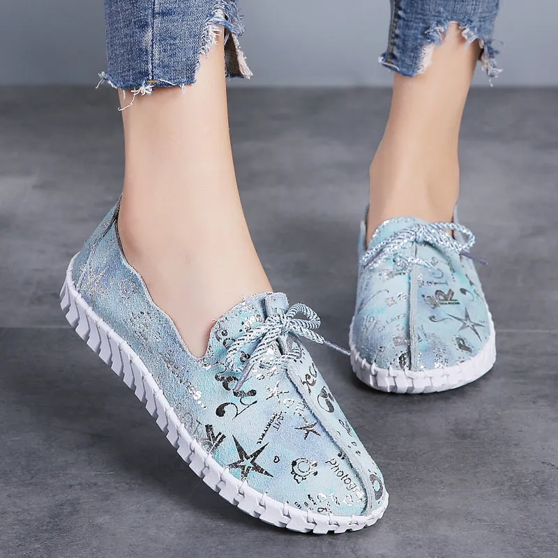 Comfortable flat women's slip-on shoes