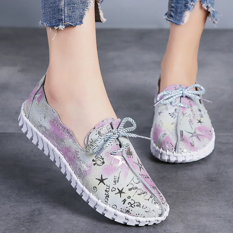 Comfortable flat women's slip-on shoes